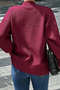 Women's Crew Neck Heart Button Detailed Cardigan - 2