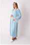 Maternity and Pregnancy Clothing / Nursing Nightgown and Robe Set with Hidden Buttons / Viscose Cotton