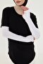White Hijab with Attached Sleeves Viscose Plain 1024_42 - 5