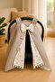 غطاء عربة أطفال مصنوع من القطن بنسبة 100%، طبقة مزدوجة، رمادي اللون بنمط الوافل ونقش ميكي الفضي، قابل للاستخدام في اتجاهين - 2