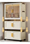 Foldable Stackable Clothes Storage Bins , Freestanding Portable Wardrobe Closet Organizer 65cm Wide - 4