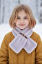 Lilac Color Children's Plush Scarf - 2