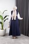Gamze Skirted Belted Suit - Navy Blue - 6