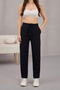 Women's High Waist Linen Blend Carrot Pants - 5