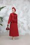 Umay Skirt Suit - Burgundy - 2
