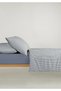 Striped 100% Cotton Ranforce Yezra Navy Blue Yarn-Dyed Duvet Cover Set Double Size - 200X220 cm - 4
