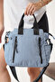 Galivavia Blue Women's Multi-Compartment Waterproof Crinkle Daily Crossbody and Shoulder Bag