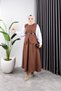 Gamze Skirted Belted Suit - Brown