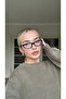 Blue Light Protection Women's Glasses Black Slim Rectangle Anti Blue Light Model