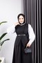 Gamze Skirted Belted Suit - Black - 4