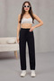 Women's High Waist Linen Blend Carrot Pants - 8