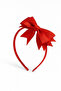 Girl's 2-Piece Red and Black Grosgrain Bow Crown Set - 2