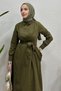Women's Shirt Collar Tie Detailed Dress - 3