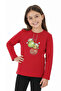 Girl's Christmas Sweatshirt Long Sleeve Blouse Teddy Bear Printed Lycra Combed Cotton Winter Woolen Shirred 100% Cotton - 2