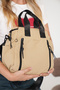 Galivavia Dark Beige Women's Multi-Compartment Waterproof Crinkle Daily Crossbody and Shoulder Bag - 2