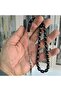 Oval Cut Silver Inlaid Georgian Oltu Prayer Beads 8X10 mm - 2