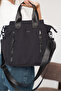 Galivavia Black Women's Multi-Compartment Waterproof Crinkle Daily Crossbody and Shoulder Bag - 2