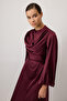 Draped Stone Satin Dress - 3