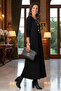 Black Slimming Tok Combed Cotton Dress with Hidden Pockets - 2