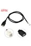 2Pcs Car USB Cable Adapter Extension Cable Adapter 4Pin 6Pin For Car Radio Stereo Auto Accessorie... - 3