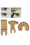 3pcs Carbide Oscillating Multi Tool Renovator Saw Set Ceramic Tile Grout Removing Tools Oscillati... - 2