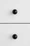 Porcelain Ball Knob Black Children's Room Furniture Handle Ceramic Drawer Cabinet Knob - 3