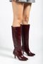 Syt-2025 Burgundy Crocodile Daily Women's Boots - 2