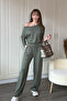 Kayak Neckline Modal Containing W Wide Leg Set - 7
