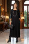Black Slimming Tok Combed Cotton Dress with Hidden Pockets