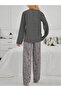 Slogan Text Print T-Shirt and Heart Print Pyjama Set - 2