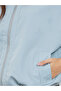 Blue Bomber Jacket with Full Zip - 4