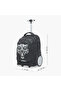 Animal Print Trolley Bag for Boys 8-13 Years with Laptop Compartment - 4
