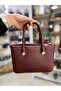 67-8123 Women's Shoulder and Shoulder Bag-Burgundy - 2
