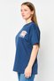 Looney Tunes x Women Crew Neck Short Sleeve Graphic Print T-Shirt, Navy - 3