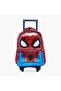 Spider-Man Print Trolley Backpack with Retractable Handle - 16 inches