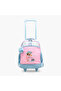 Printed Trolley Backpack with Retractable Handle - 17 inches - 7