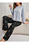 Heart Print Long Sleeve T-Shirt and Pyjama Set - 5