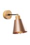Konikkem Movable Headboard Metal Plated Single Articulated Natural Wood Sconce Brown Konikkem-N-612