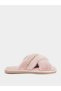 Women Beige Embellished Faux Fur Bedroom Slippers - 2