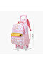Striped Trolley Bag for Girls 8-13 Years with Adjustable Strap - 4
