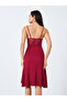 Lace Cup Bow Detail Slit Cut Slip Dress - 4
