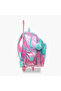 Printed Trolley Backpack with Retractable Handle - 16 inches - 5