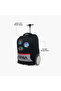 Printed Trolley Backpack with Retractable Handle - 18 inches - 6