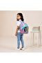 Printed Backpack with Adjustable Straps and Zip Closure - 16 inches - 2