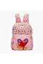Butterfly Print Backpack with Adjustable Straps and Zip Closure - 14 inches