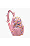 Butterfly Print Backpack with Adjustable Straps and Zip Closure - 14 inches - 4