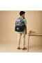 Logo Print Backpack with Adjustable Straps and Zip Closure - 18 inches - 3