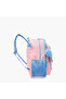 Printed Backpack with Adjustable Straps and Zip Closure - 16 inches - 8