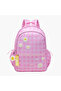 Checked Backpack with Adjustable Straps and Zip Closure - 17 inches