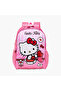 Printed Backpack with Adjustable Straps and Zip Closure - 16 inches